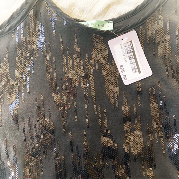 Chris & Carol sequin tank top, Size Small - Picture 2 of 5